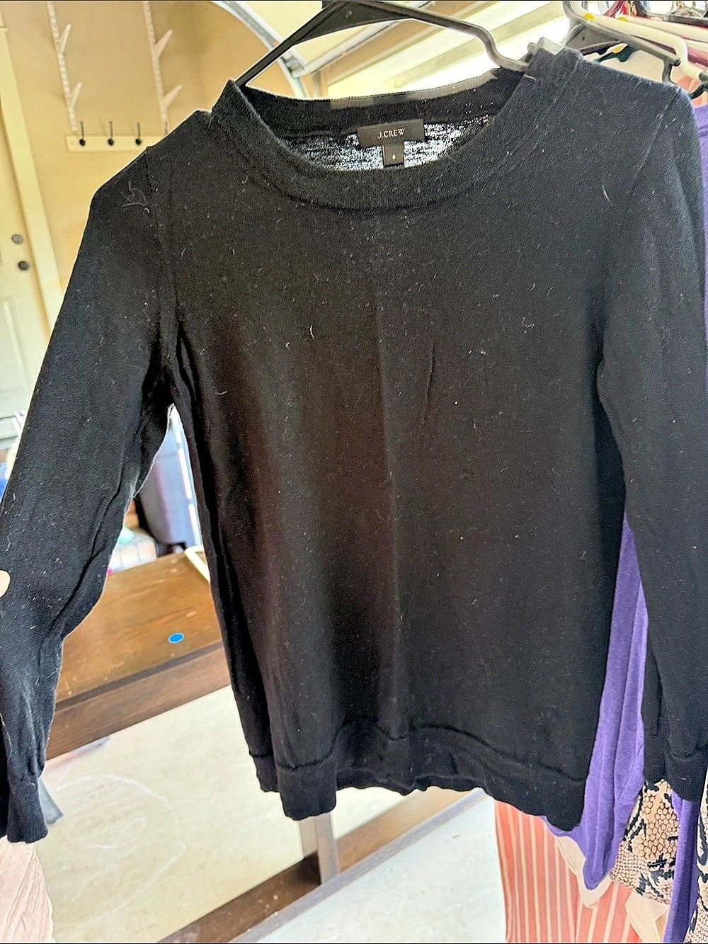 J.Crew Long Sleeve Crew Neck Black Size Small